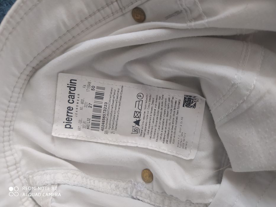 Spodnie męskie bawełniane cienkie, jasne, Pierre Cardin,XXL