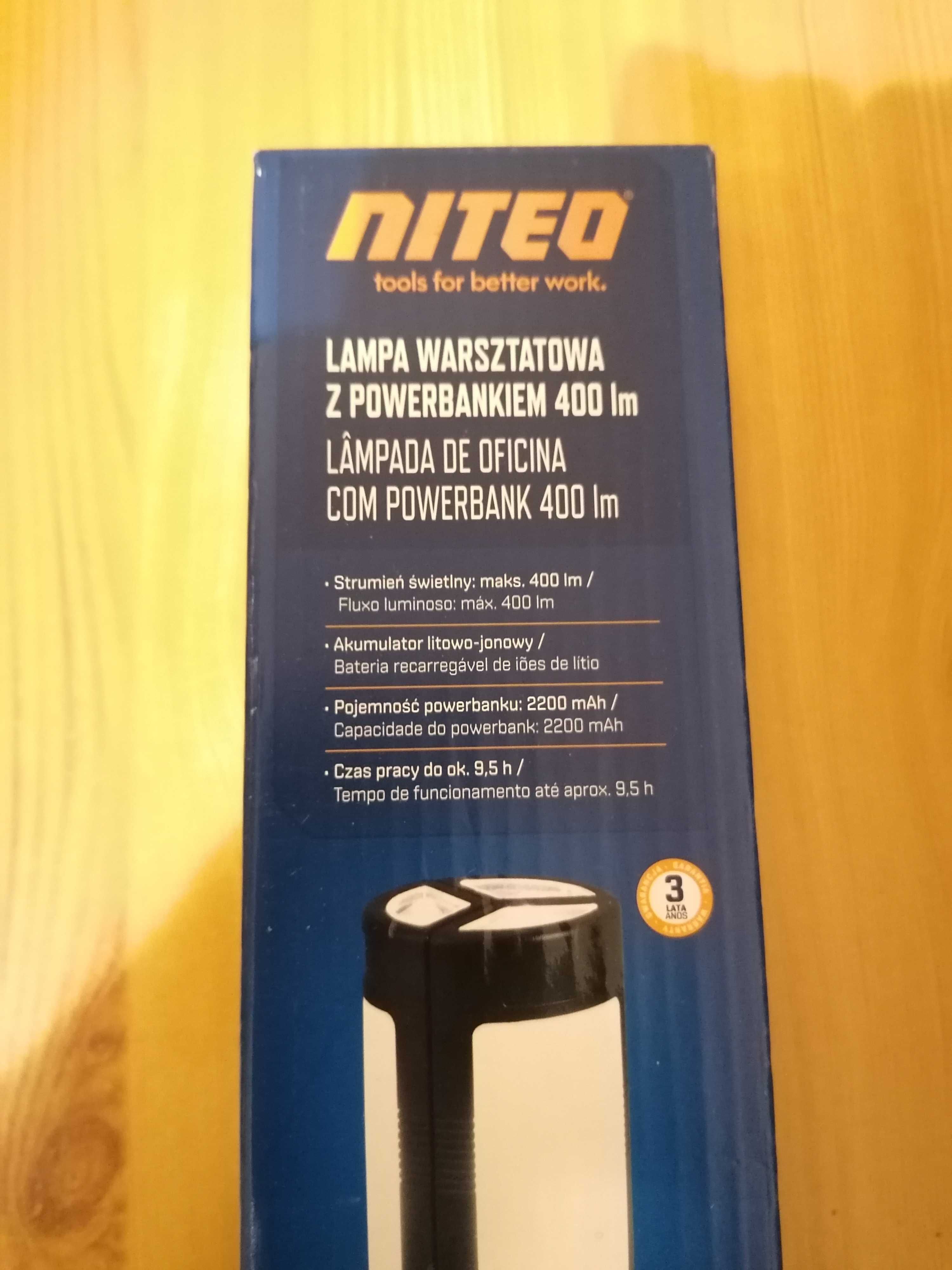 Lampa warsztatowa Niteo z powerbankiem