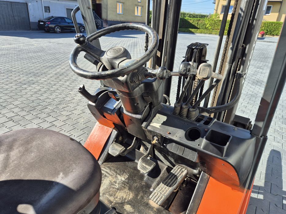 Wózek widłowy TOYOTA 7FGF15, triplex, przesuw, GAZ, terenowy