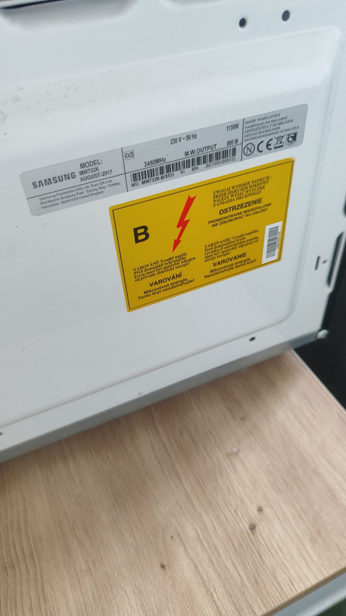 Mikrofalówka Samsung 230 V
