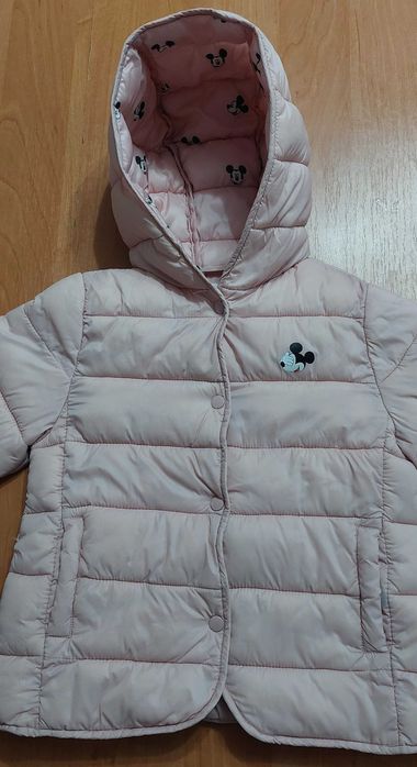Dziewczęca kurtka pikowana jesienna ZARA Myszka Minnie r. 104
