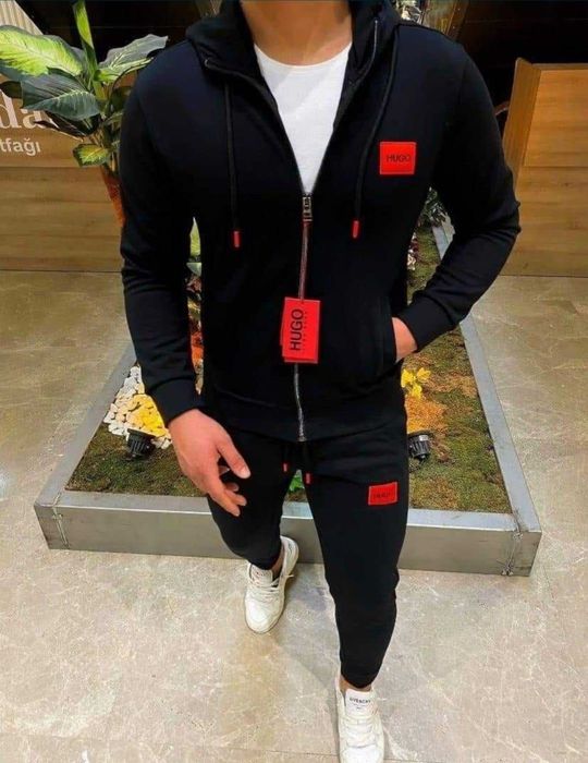 Dres męski Hugo Boss czarny komplet