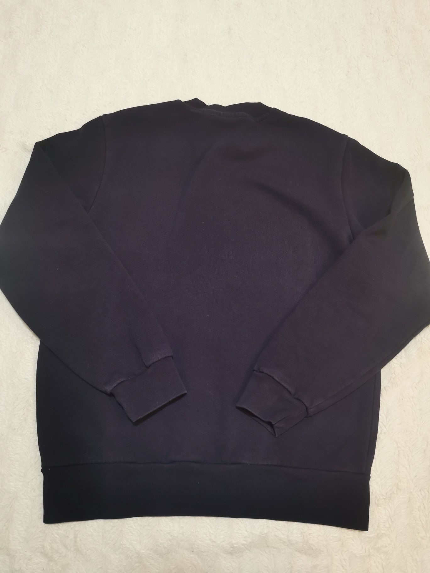 Granatowa męska bluza bez kaptura crewneck Lacoste Classic fit S/M