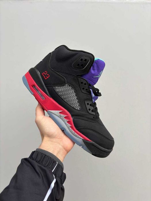 Мужские кроссовки Nike Air Jordan 5 Retro Black Red 40-45 Новинка! Топ