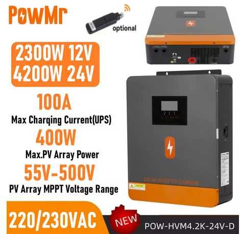 гібридні інвертори PowMR ANENJI 4000W 4200W 24v 6200W 48V 2300w 12v
