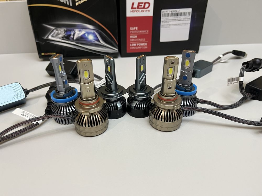 LED лампы H7, H11, H4, H1, HB3, HB4, H3, HIR2, H13, H15, H2