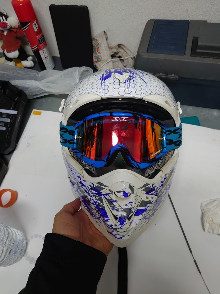 Capacete acerbis sem a pala