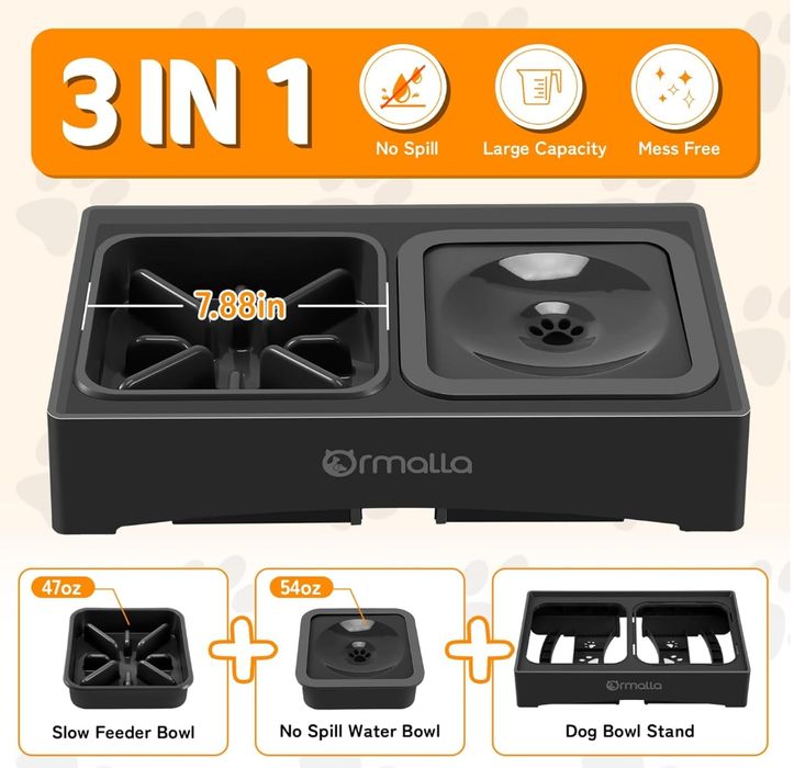 Ormalla Podwyższona Miska Regulowana Dla Dużych Średnich I Małych Psów