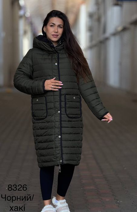 Жіноча двостороння куртка пальто 2 в 1 осінь зима