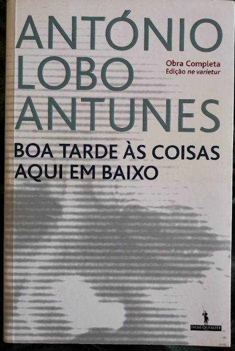 'Boa Tarde às Coisas Aqui em Baixo' de António Lobo Antunes