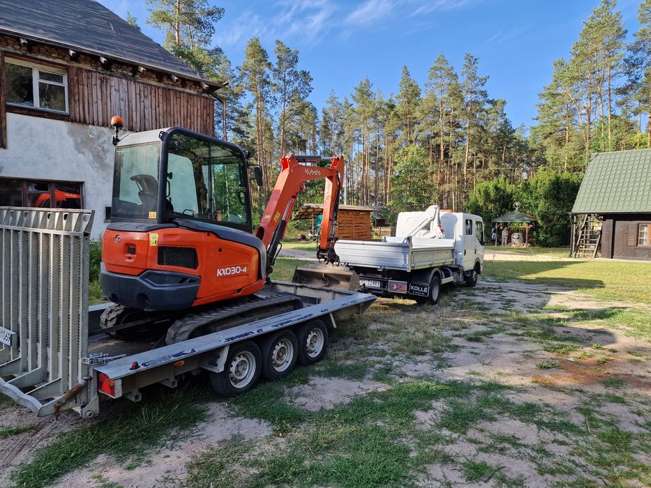 Usługi minikoparką 2.8 T ,auto wywrotka, HDS