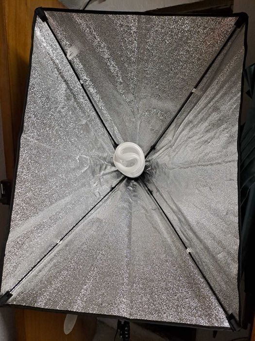 Luz soft box com 3 lampadas