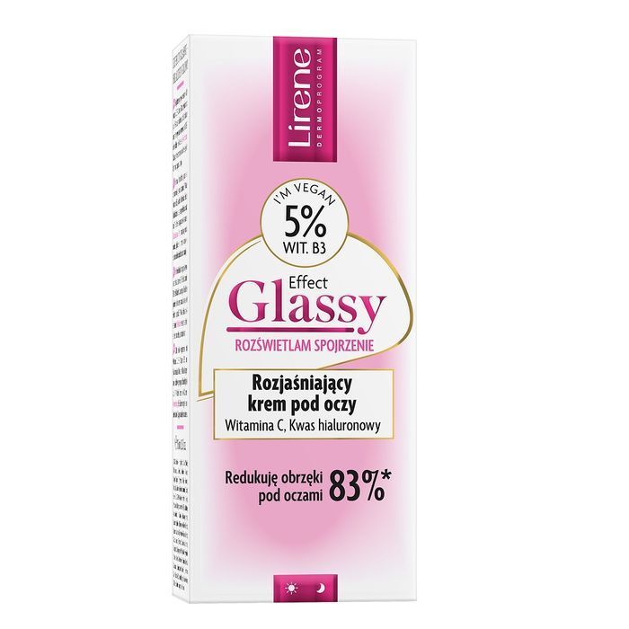 Krem rozjaśniający pod oczy z witaminą C i B3 Lirene Effect Glassy15ml