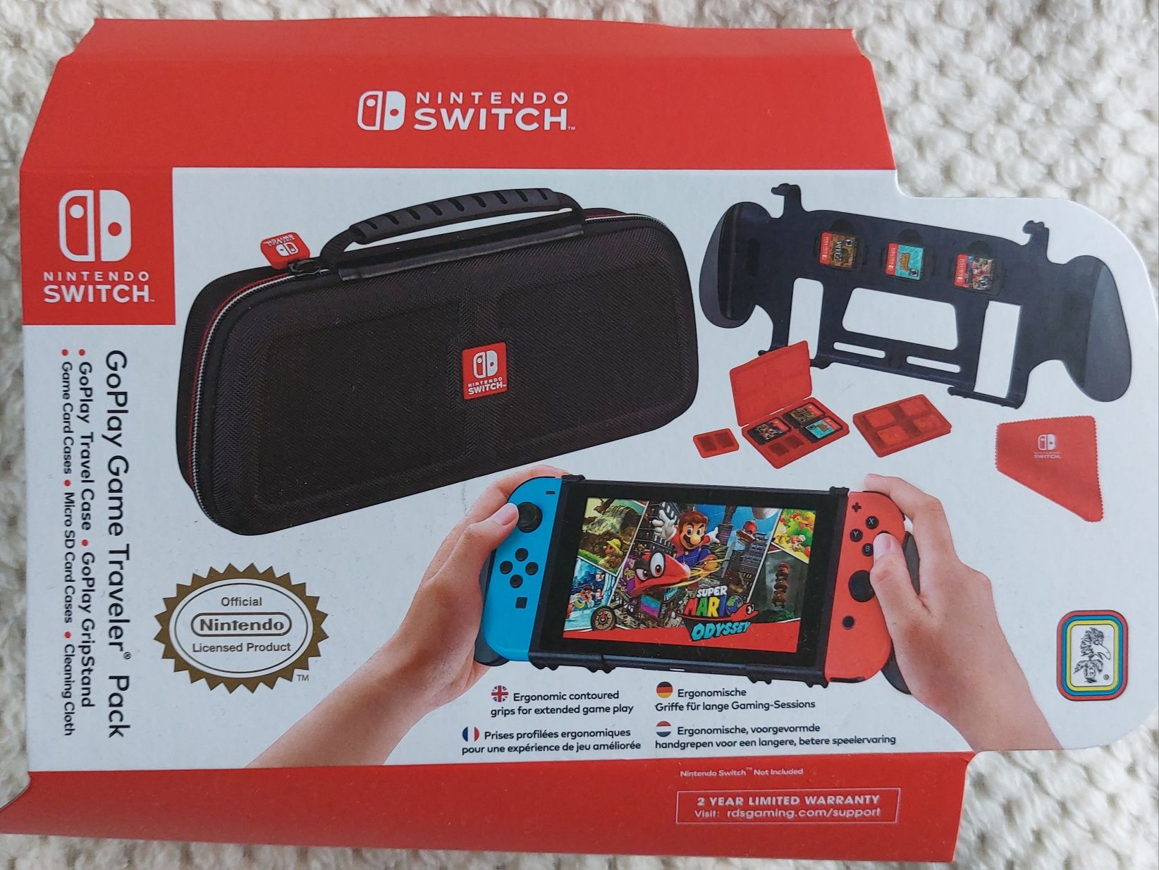 Nintendo Switch zestaw grip + etui ORYGINALNE