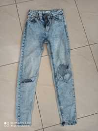 Spodnie jeansy dla dziewczyny BERSHKA rozm. 34 xxs