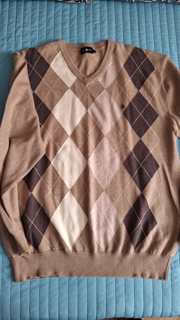 Sweterek sweter w romby XL