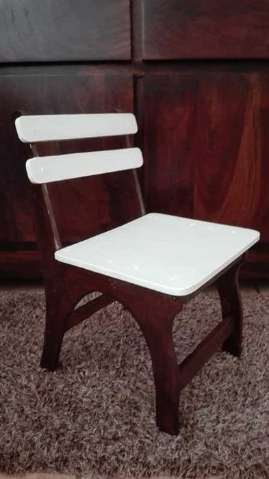 Krzesełko dziecięce taboret PRL Vintage lata 70-te