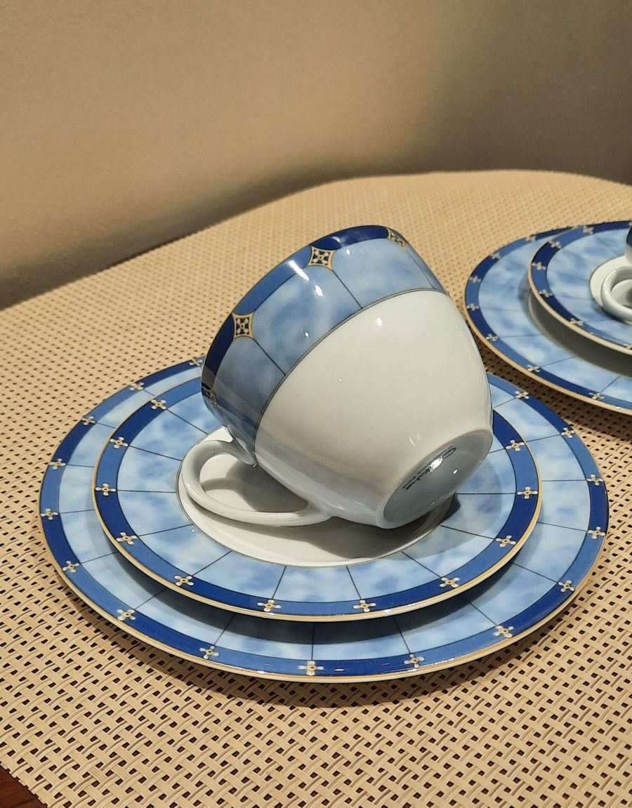 Trio Giesche porcelana śląska