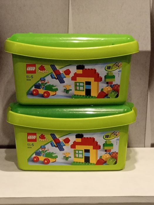 Lego Duplo 5506  dwa duże zielone pudełka