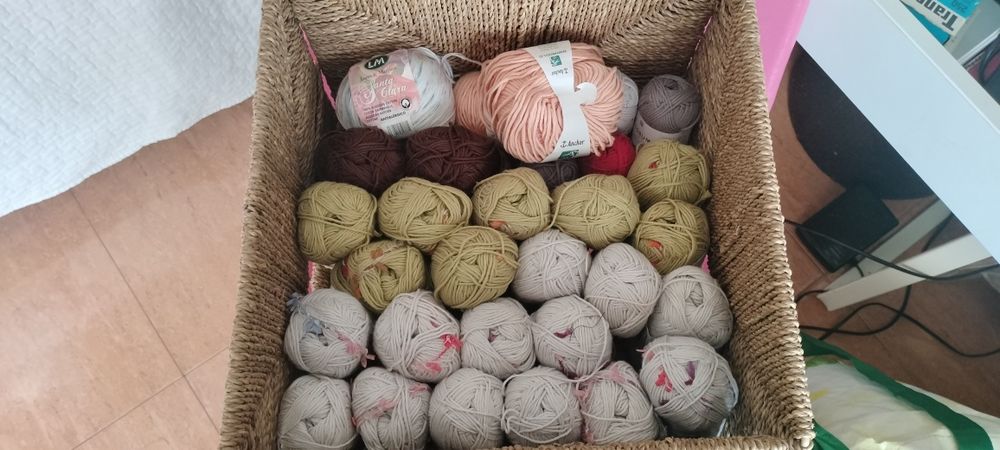 Lã de várias cores