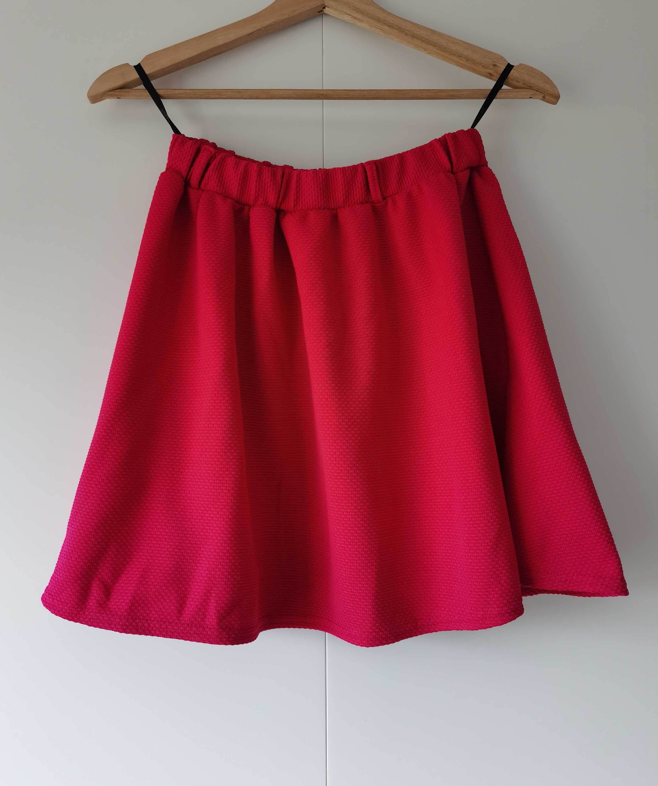 Spódnica mini, różowa, kloszowana, 36/S,Atmosphere