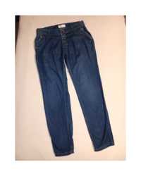 Spodnie Pull Bear chinos bawełniane xs-S granatowe denim joggery 36