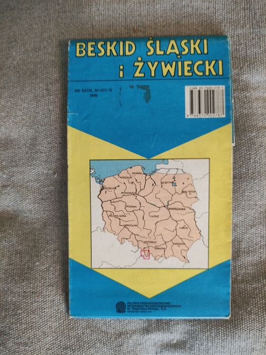 Beskid Śląski i Żywiecki mapa turystyczna