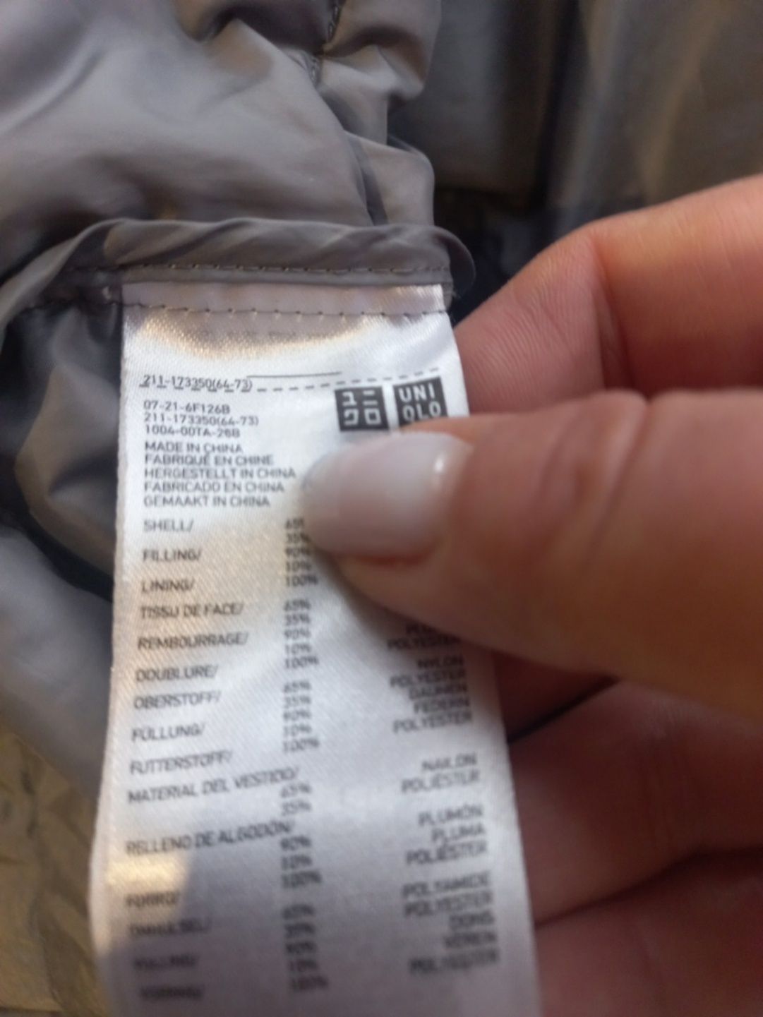 Пуховик  ,, UNIQLO,, р.L полная М-L