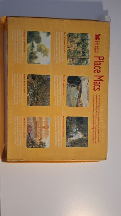 Marcador Individual retangular para mesa place mats Paul Cézanne