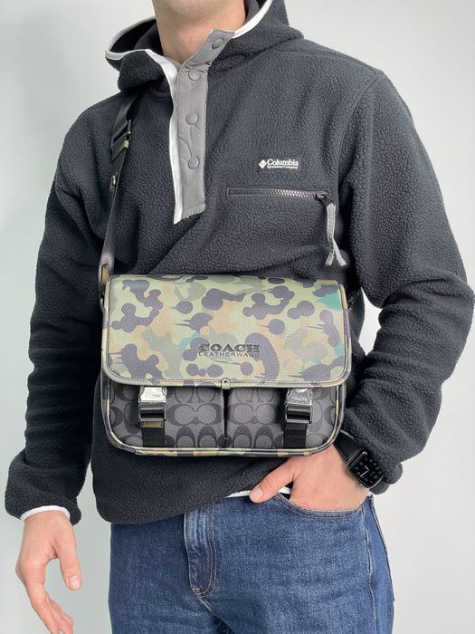 Чоловіча сумка Coach мужская сумка барсетка мессенджер через плечо