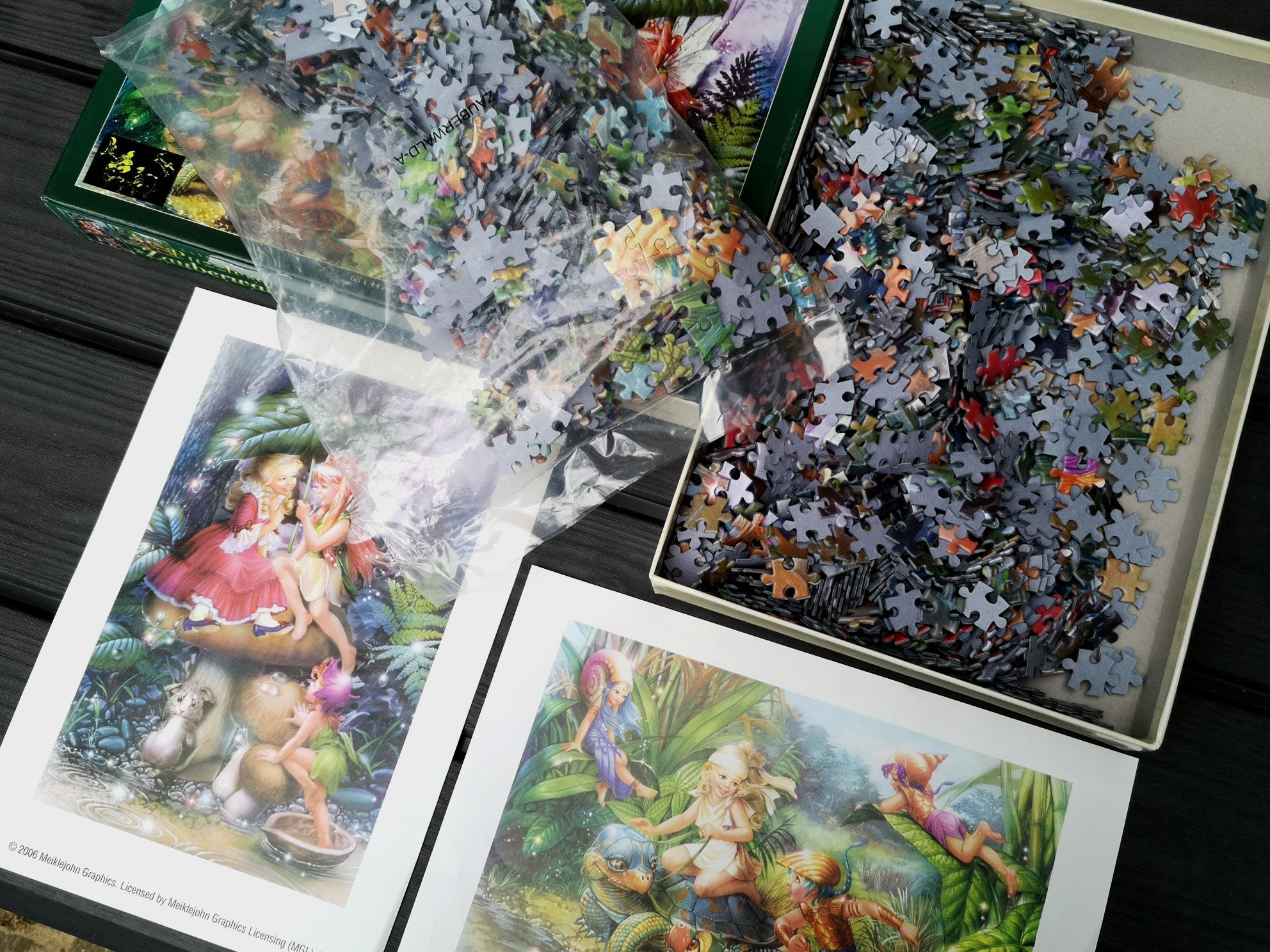 Puzzle 2x 1000 Weltbild Zauberwald fluorescencyjne jedne Nowe