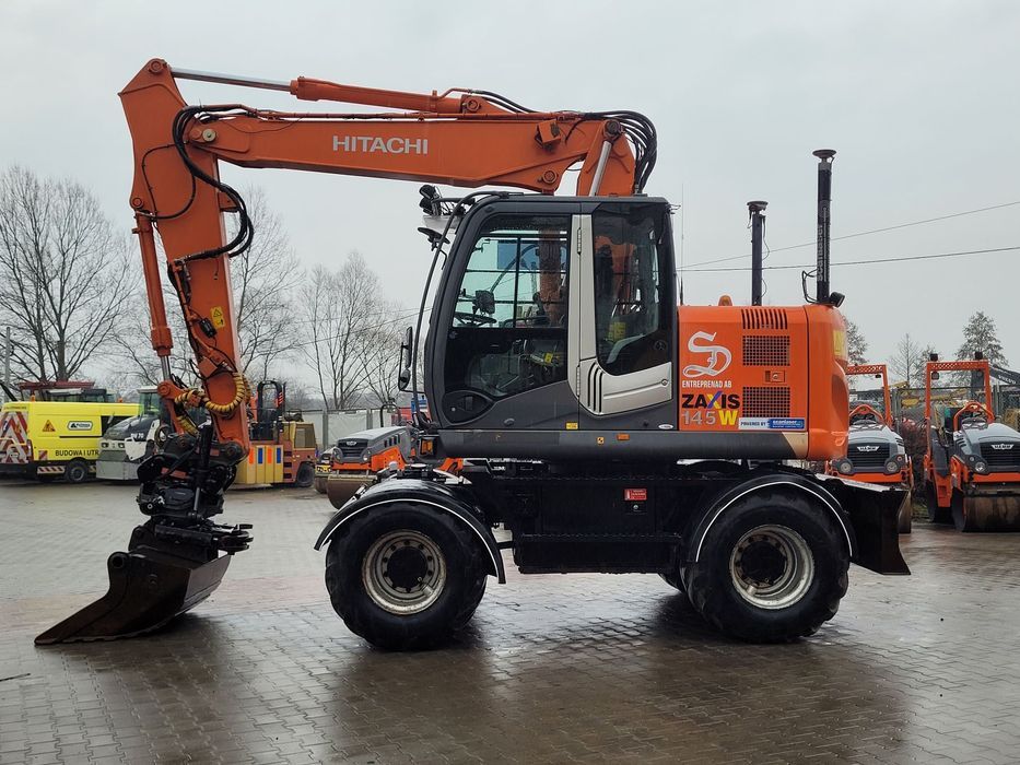 Hitachi ZAXIS 145 W - 3  Koparka Kołowa, SYSTEM 3D, ROTOTILI OILQUICK, Pług, Super Stan
