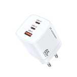 Ładowarka sieciowa GaN Wozinsky CGWCW 65W USB-A / 2 x USB-C - biała