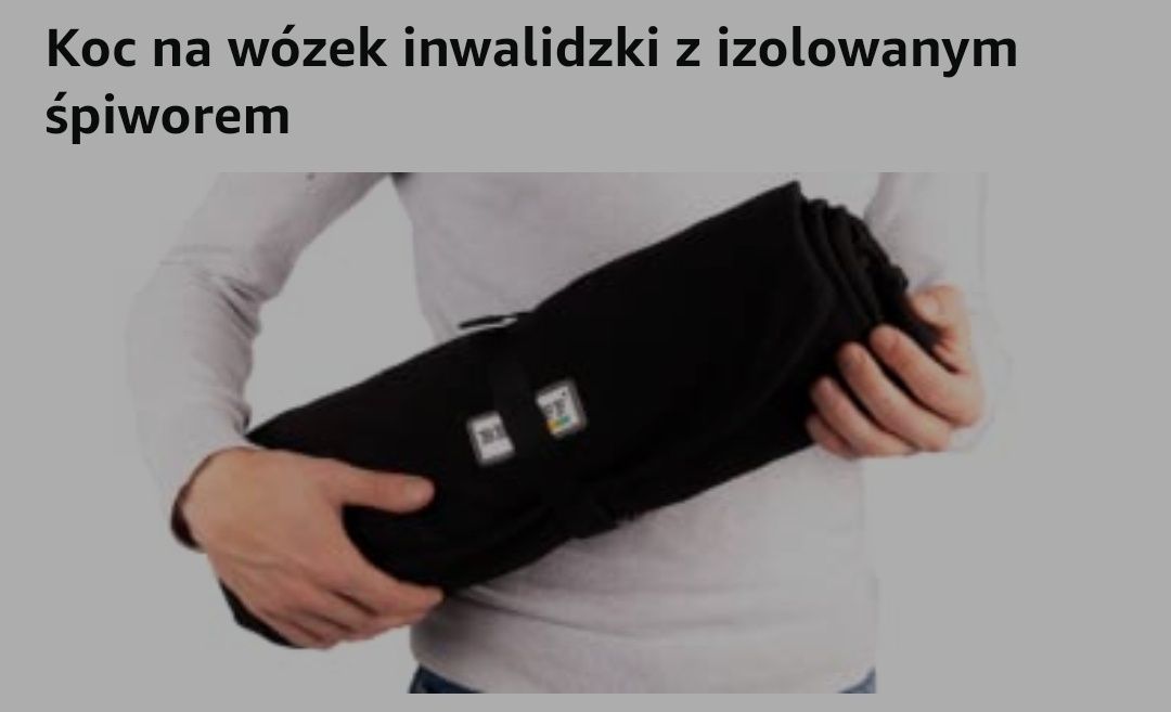 Koc na wózek inwalidzki z izolowanym śpiworem