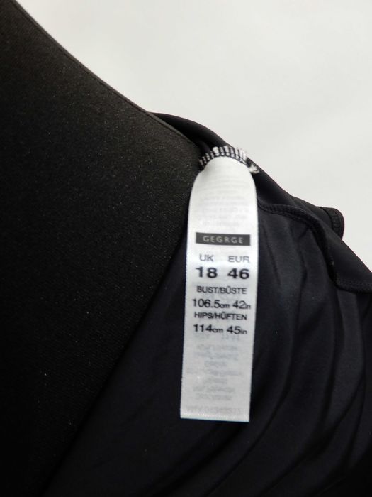 Strój kąpielowy jednoczęściowy kostium czarny sportowy George 40 42 L