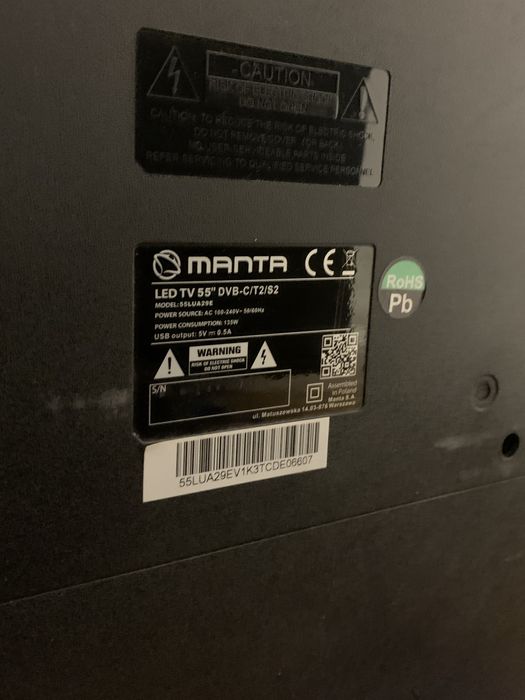 AndroidTV 4K UHD Manta 55 cali