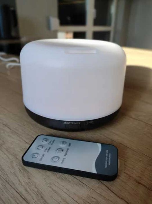 Nawilżacz Powietrza Dyfuzor Zapachowy RGB Lampka Nocna Pilot Aroma