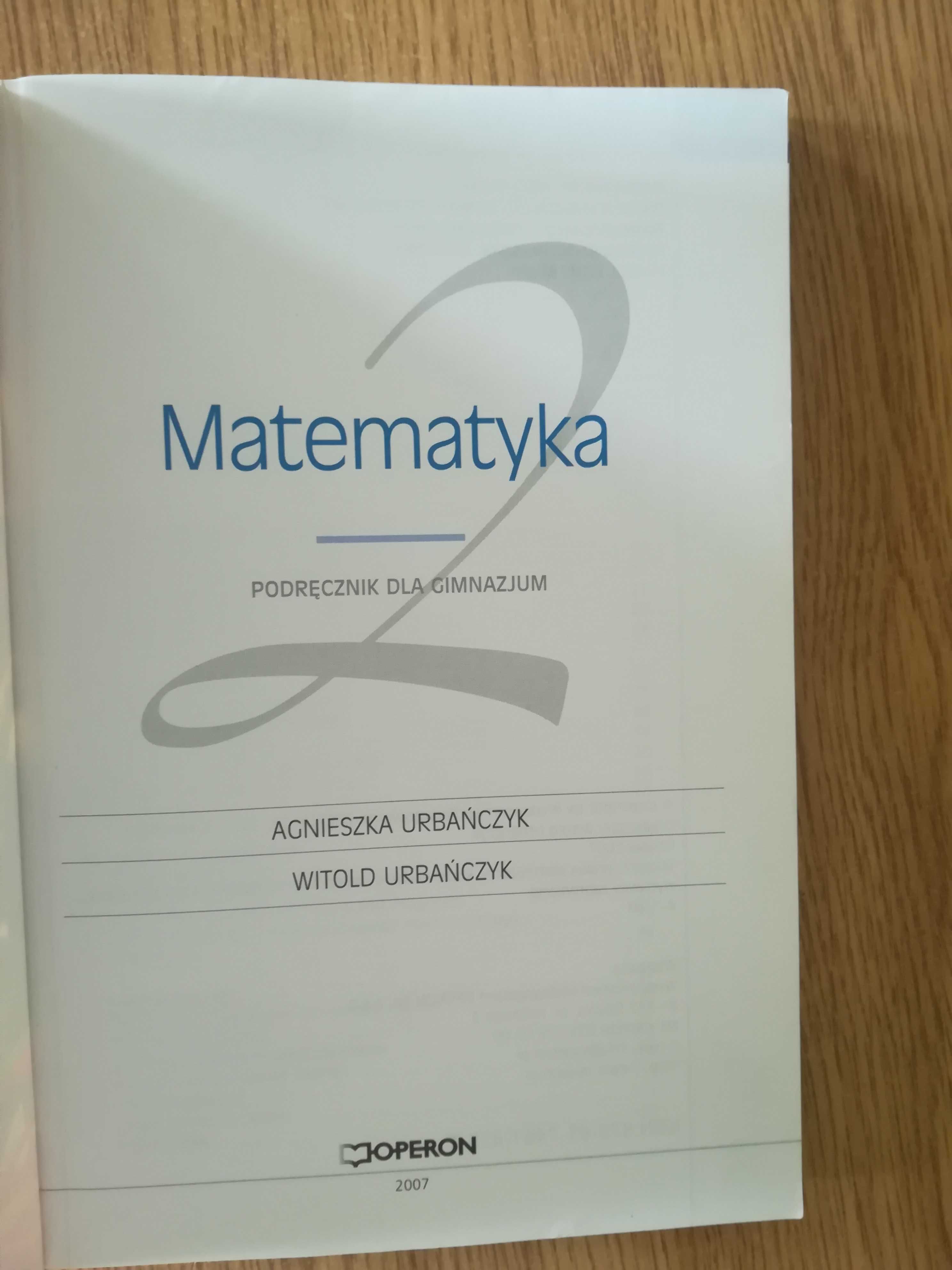 Nowy Podręcznik do matematyki część 2 dla gimnazjum Operon