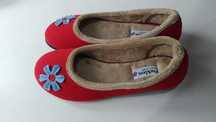 Padders Happy Ladies Fit Balerina 24cm Kapcie Czerwone Nowe