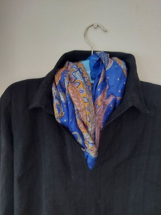 Atmosphere zgrabna bluzka/tunika cotton black ażur r L/40 - 42