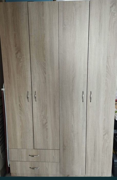 Шафа для одягу з поличками 1200х1950х464 мм, шкаф