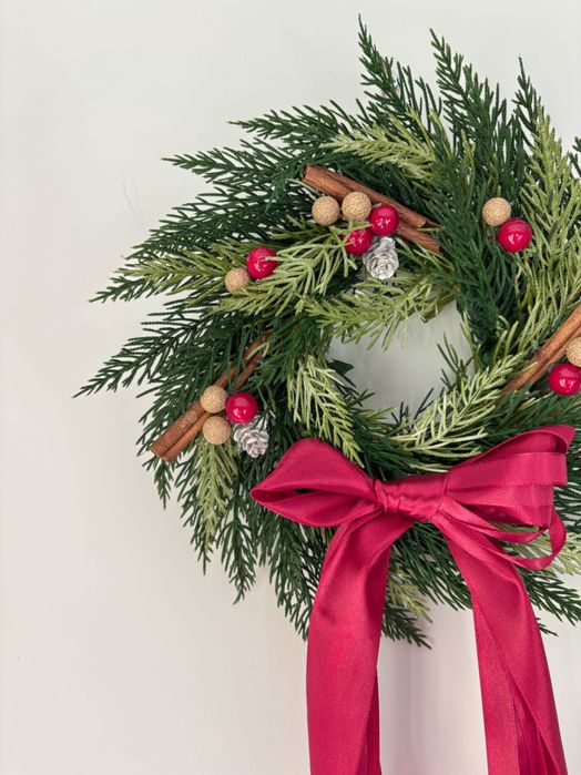 Wianek na drzwi wieniec świąteczny zima święta christmas