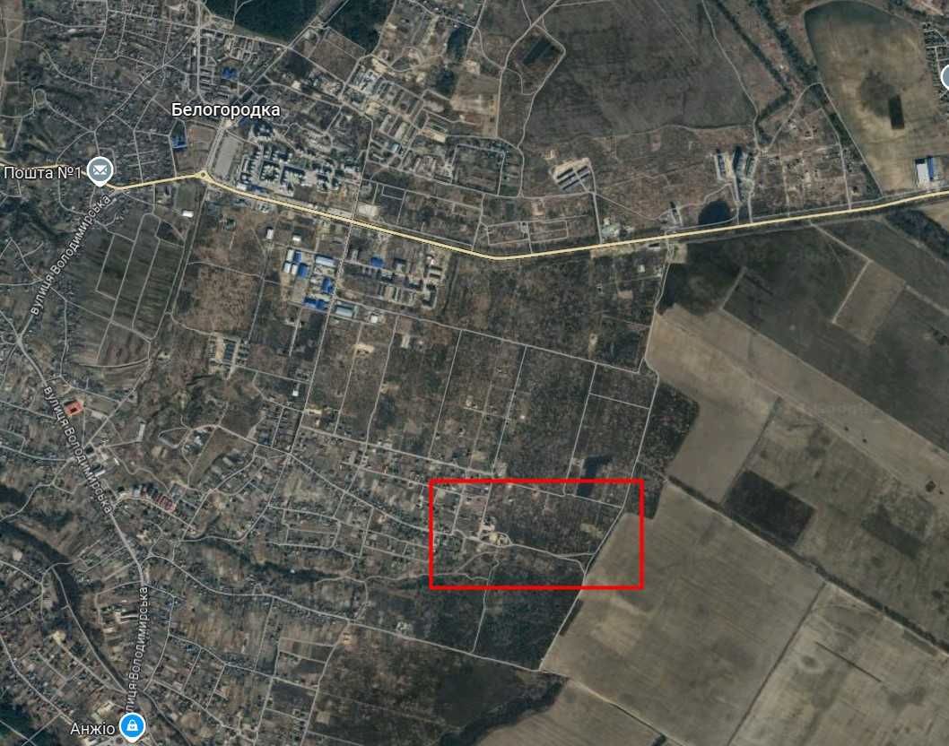 Ділянка в с.Білогородка вул.Тарасівська 20 сот. Великий вибір ділянок.