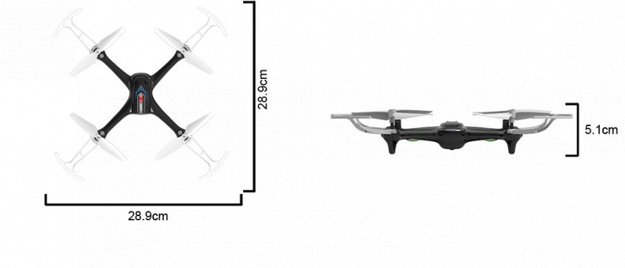 Dron syma X15A (2.4GHz, żyroskop, zasięg do 25m, 28cm) - Czarny