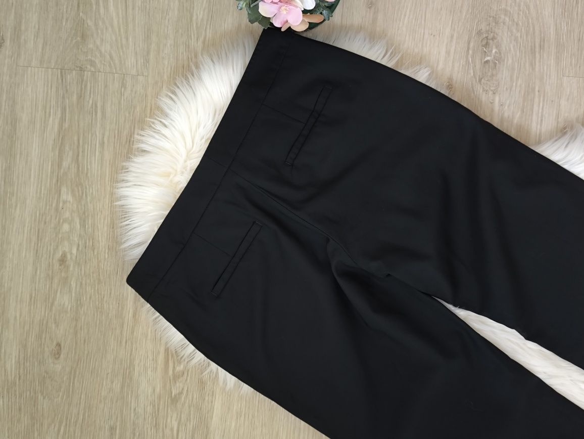 Massimo Dutti eleganckie czarne klasyczne spodnie M