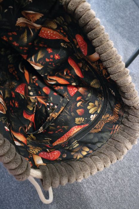 Torebko-worek ze sztruksu