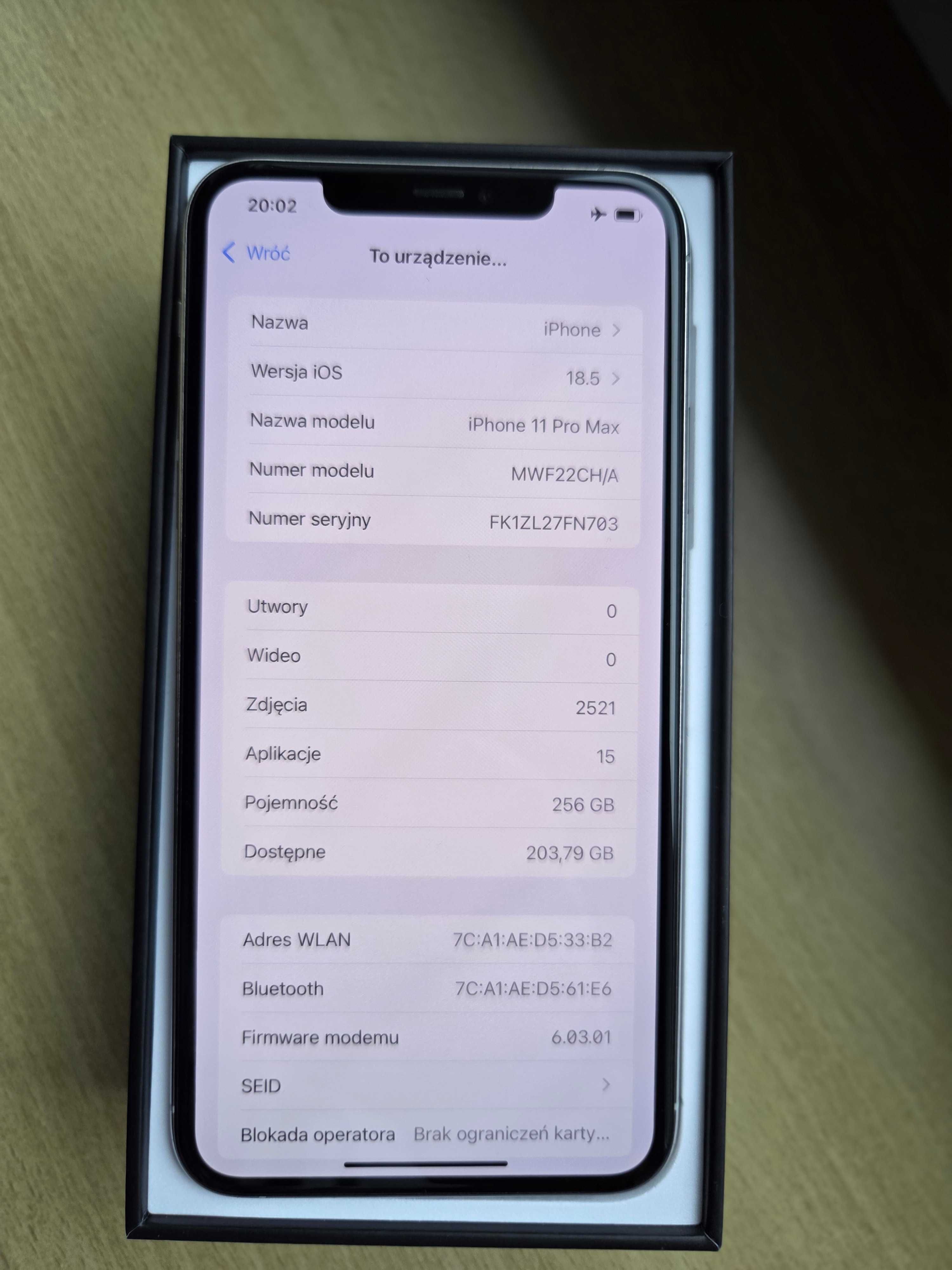 IPhone 11 Pro Max 256Gb (kolor biały)