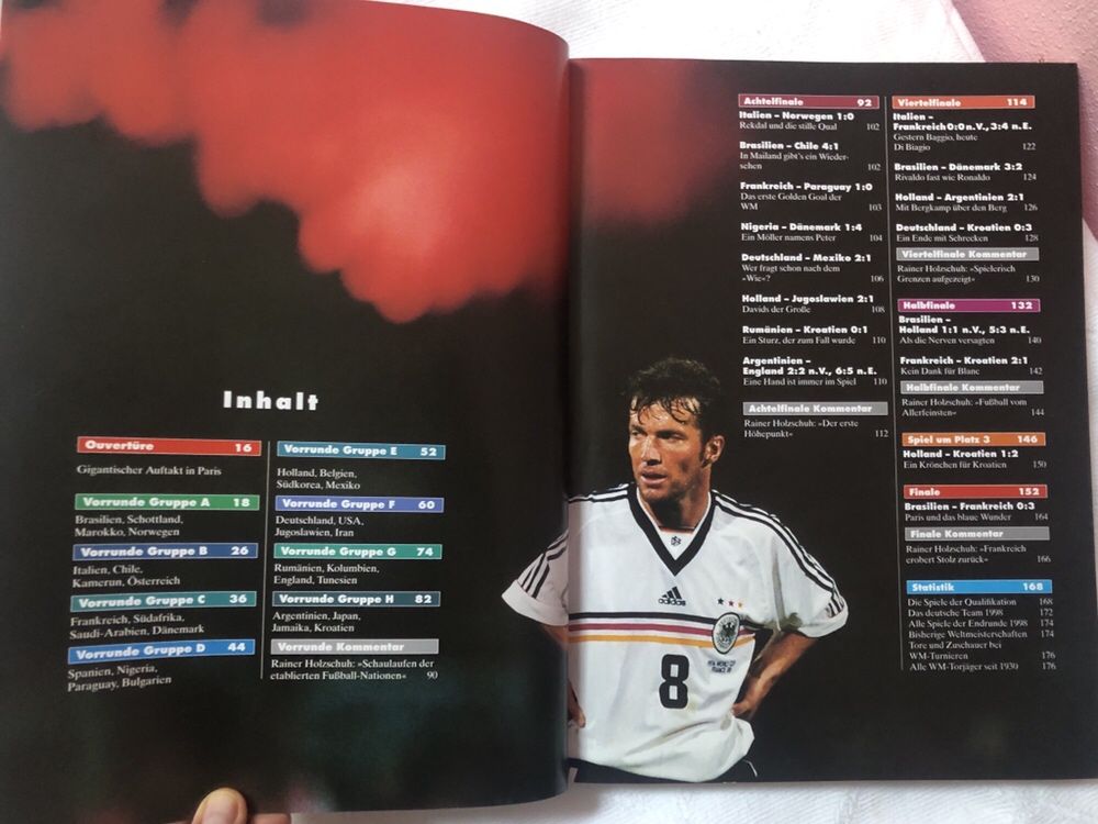 1998 Livro Mundial Futebol França em alemão FRANKREICH FUSS WM 98