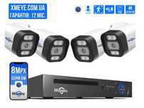 Комплект камер видеонаблюдения на 4 IP Камеры Hiseeu 8MP POE (Xmeye)