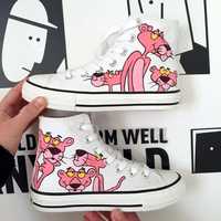 Różowa Pantera CONVERSE custom malowane buty